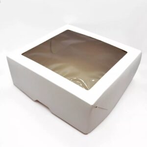 Caja blanca p/torta c/visor