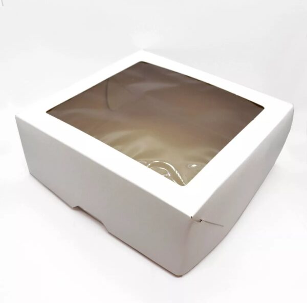 Caja blanca p/torta c/visor